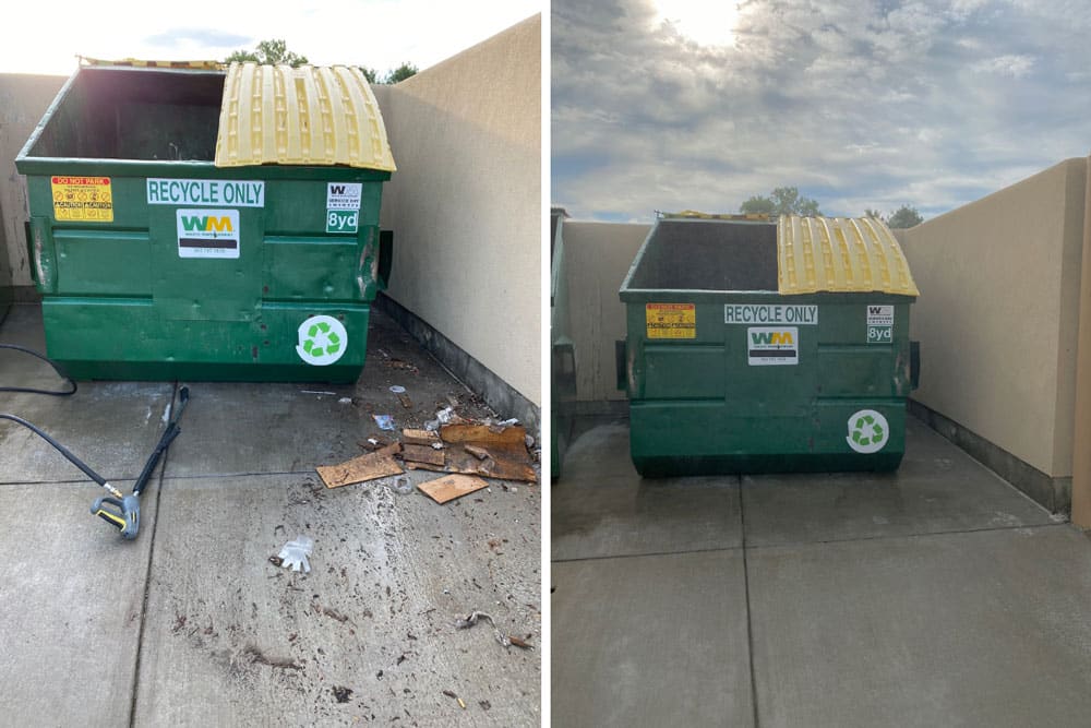 dumpster pad cleaning